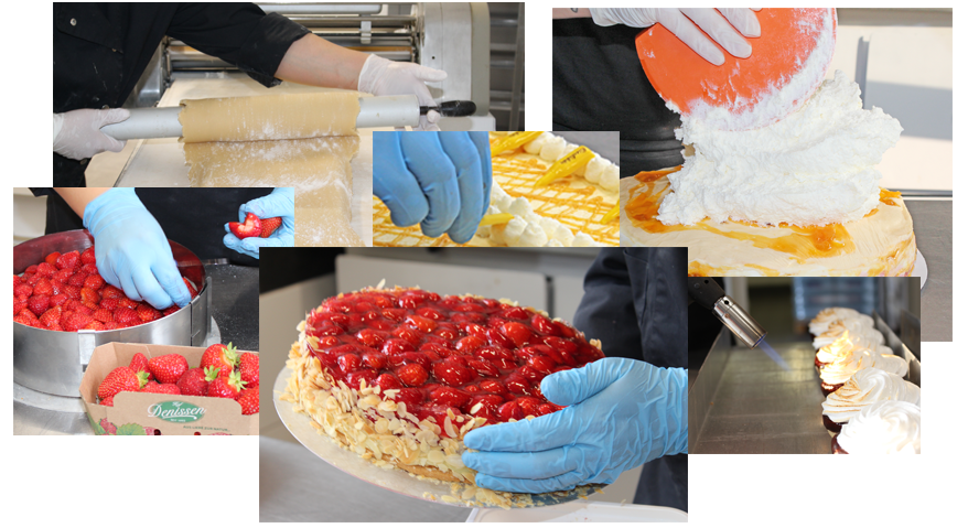 Collage zur Tortenherstellung