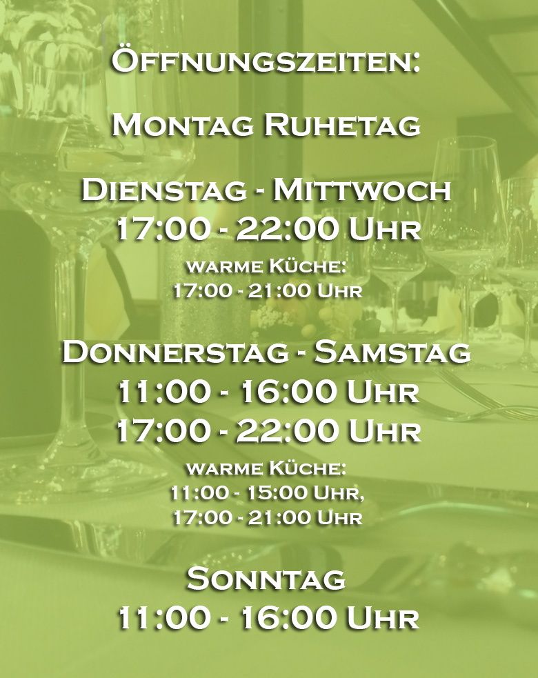 Öffnungszeiten Restaurant202301