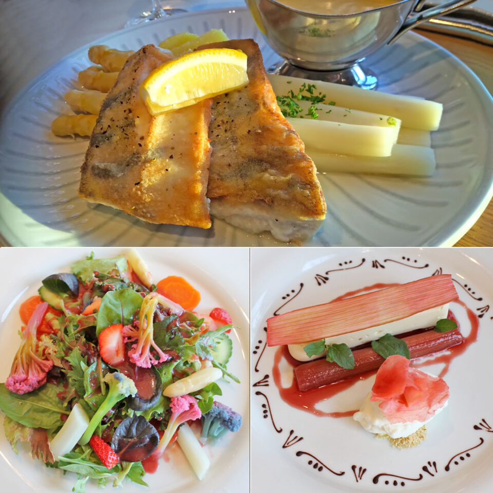 neue Frühlingsspeisekarte mit verschiedenen Gerichten