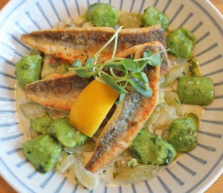 Hauptgericht Knurrhahn mit Bärlauchgnocchi